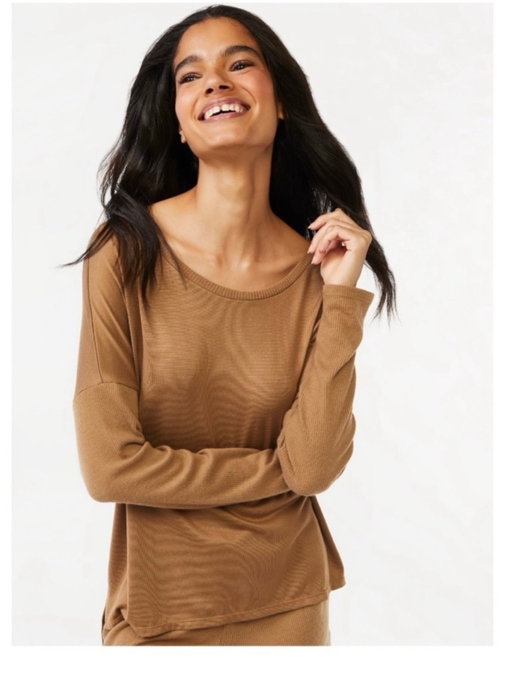 Women’s super soft Hacci Knit Sleep Shirt. Long sleeve loose comfortable fits